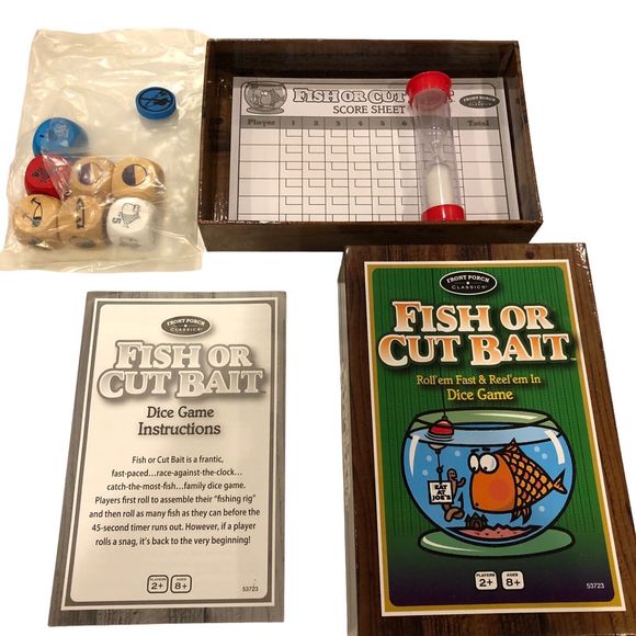 Game Bundle Dice & Card Games Scrabble Slam, Fish Or Cut Bait/Deer In Headlights - Picture 3 of 10